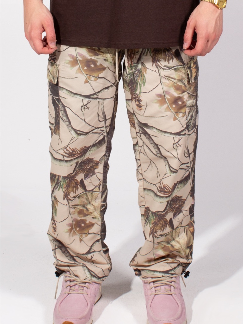 Nylon Camo Cargo Pants - Durable Outdoor Style